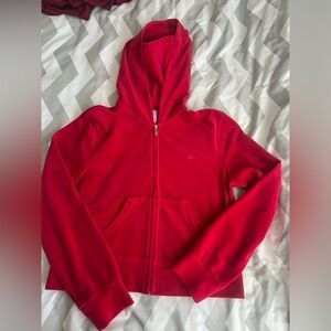 Juicy Couture zip up red sweatshirt